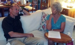 Ralph Lehman and Dottie Mann at a cottage meeting