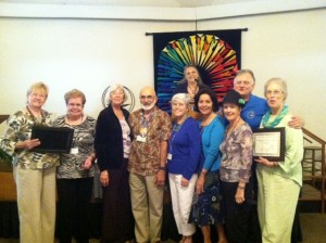 Recipients of the Betty Lee Award were Tempie Taude and Fran Davin. Those previously recognized with that award joined them for this photo.